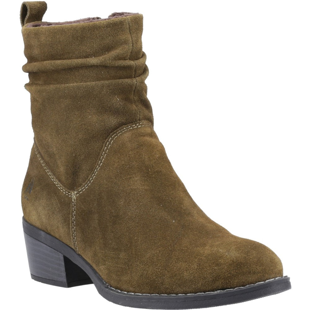 Ladies Ankle Boots Khaki Hush Puppies Iris Boot