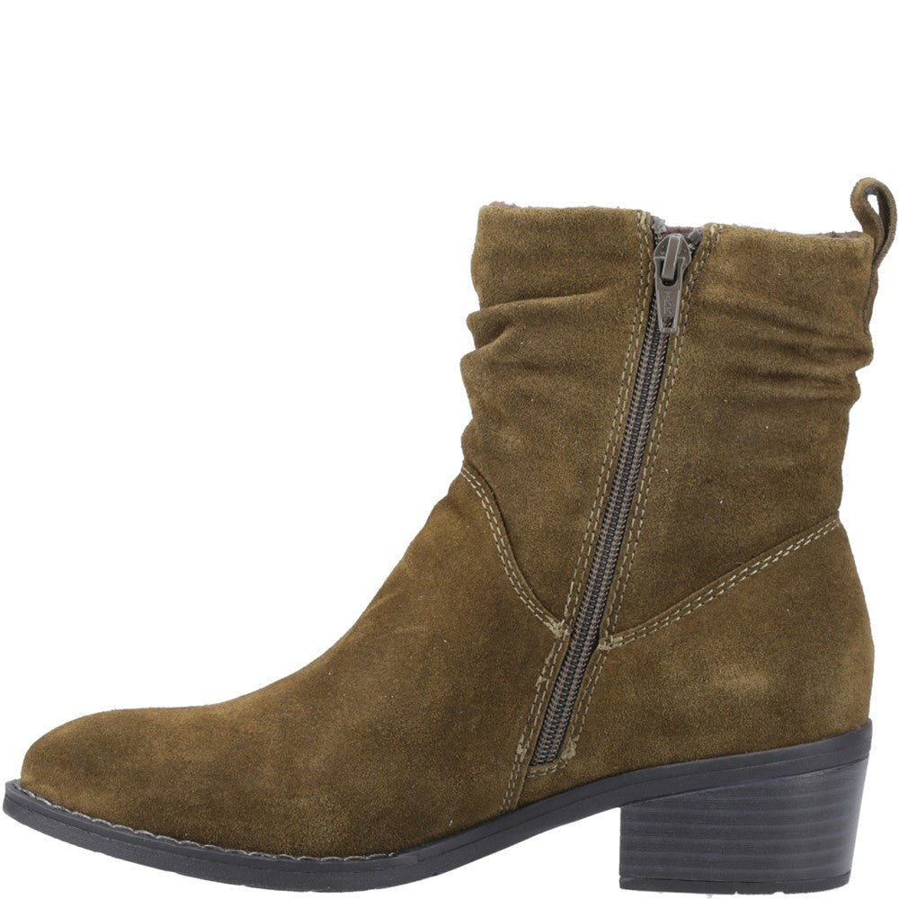 Ladies Ankle Boots Khaki Hush Puppies Iris Boot