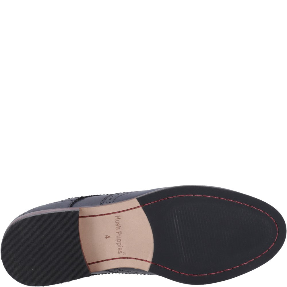 Lace Ladies Shoes Navy Hush Puppies Natalia Brogue