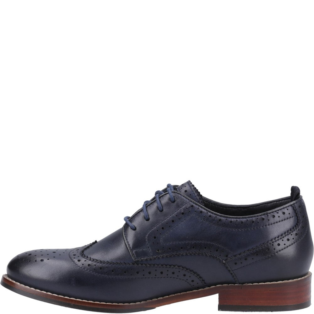 Lace Ladies Shoes Navy Hush Puppies Natalia Brogue