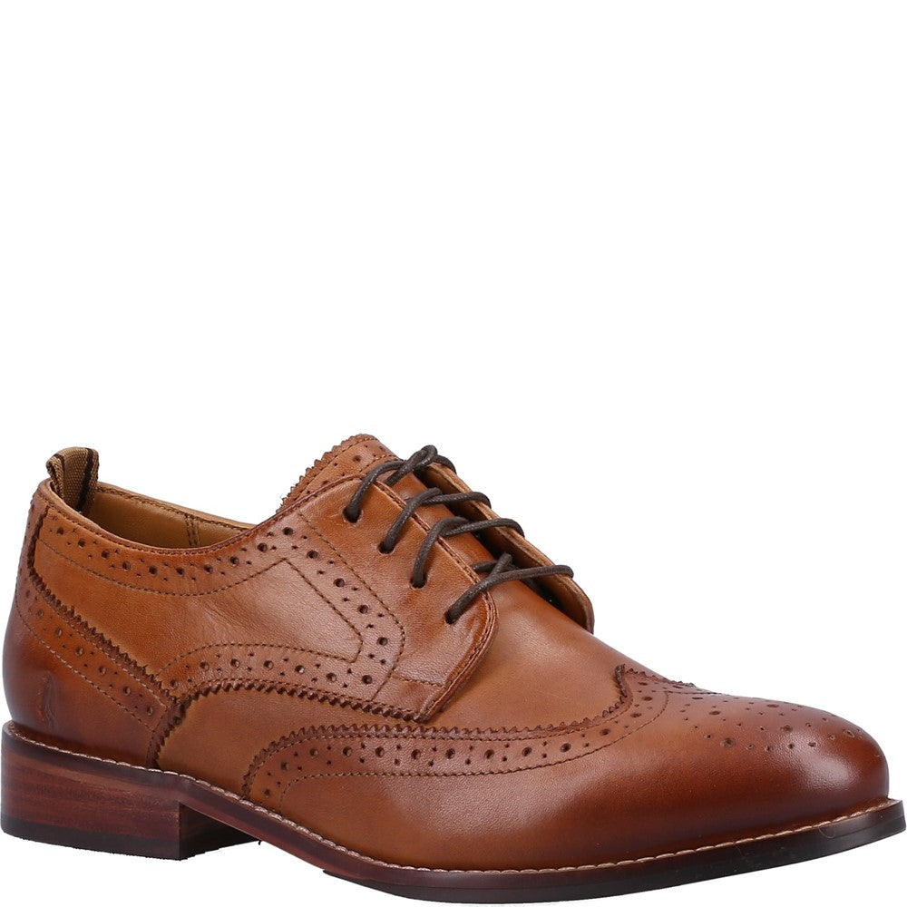 Lace Ladies Shoes Tan Hush Puppies Natalia Brogue