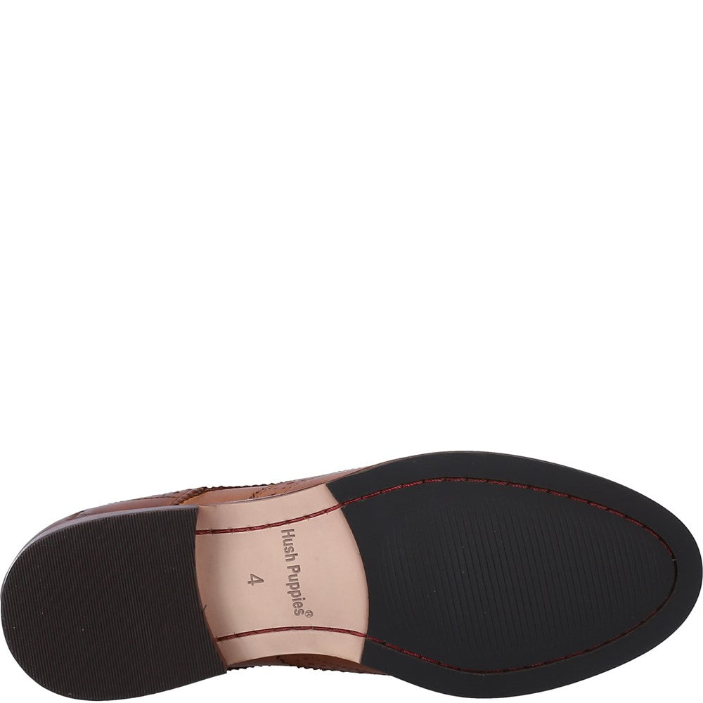 Lace Ladies Shoes Tan Hush Puppies Natalia Brogue