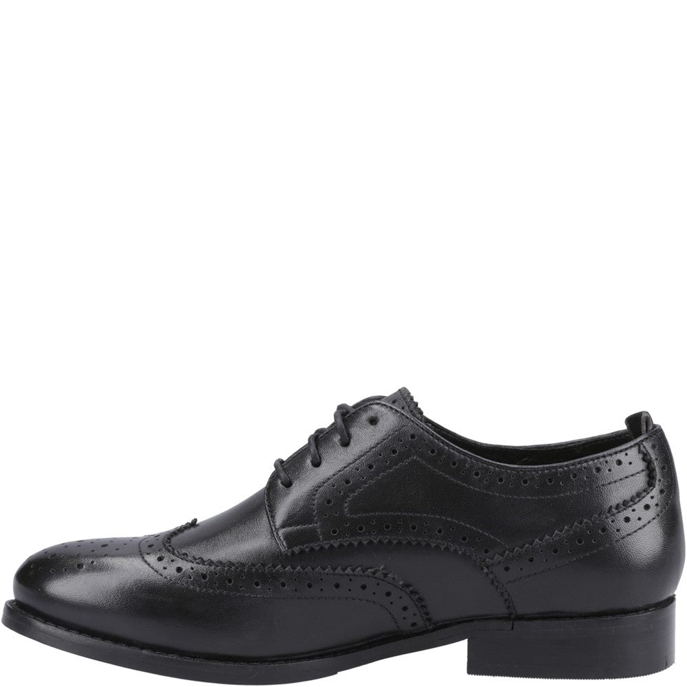 Lace Ladies Shoes Black/Black Hush Puppies Natalia Brogue