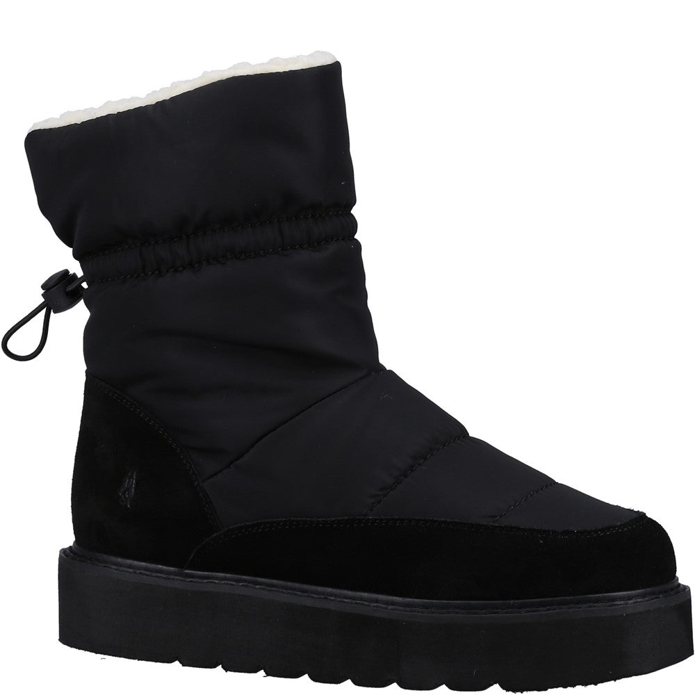 Classic Ladies Slippers Black Hush Puppies Hush Puffies Slippers