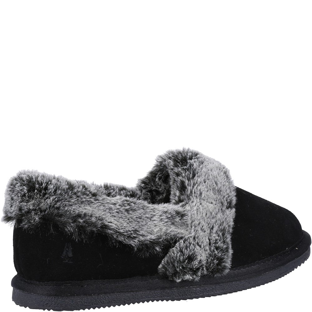 Classic Ladies Slippers Black Hush Puppies Ariel Slipper