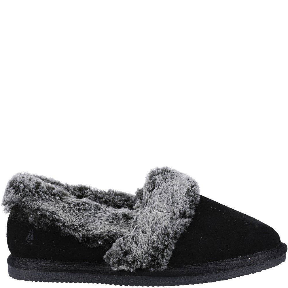 Classic Ladies Slippers Black Hush Puppies Ariel Slipper