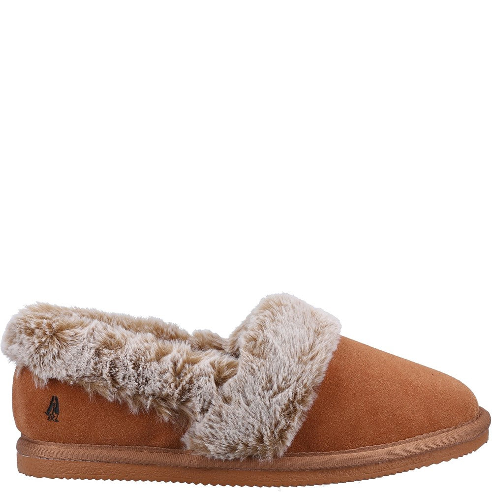 Classic Ladies Slippers Tan Hush Puppies Ariel Slipper