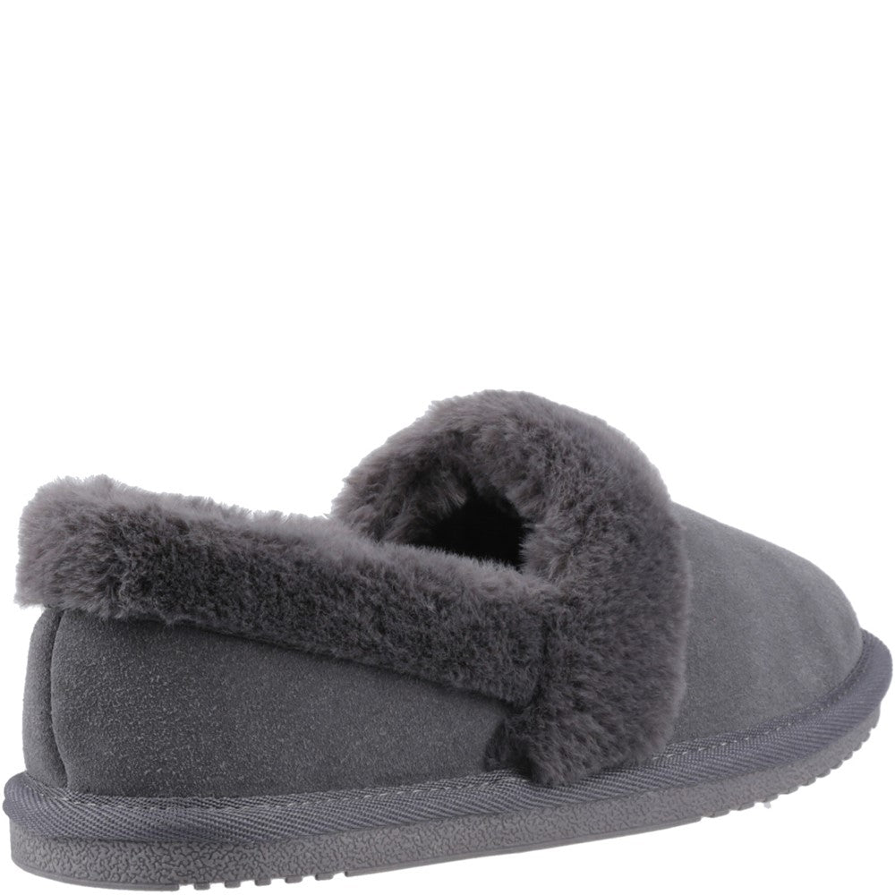 Classic Ladies Slippers Grey Hush Puppies Ariel Slipper