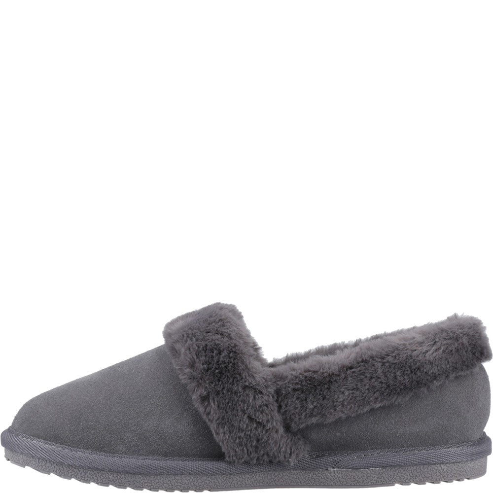 Classic Ladies Slippers Grey Hush Puppies Ariel Slipper