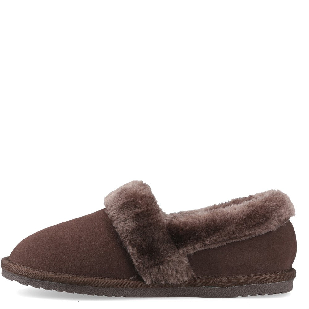 Classic Ladies Slippers Chocolate Hush Puppies Ariel Slipper
