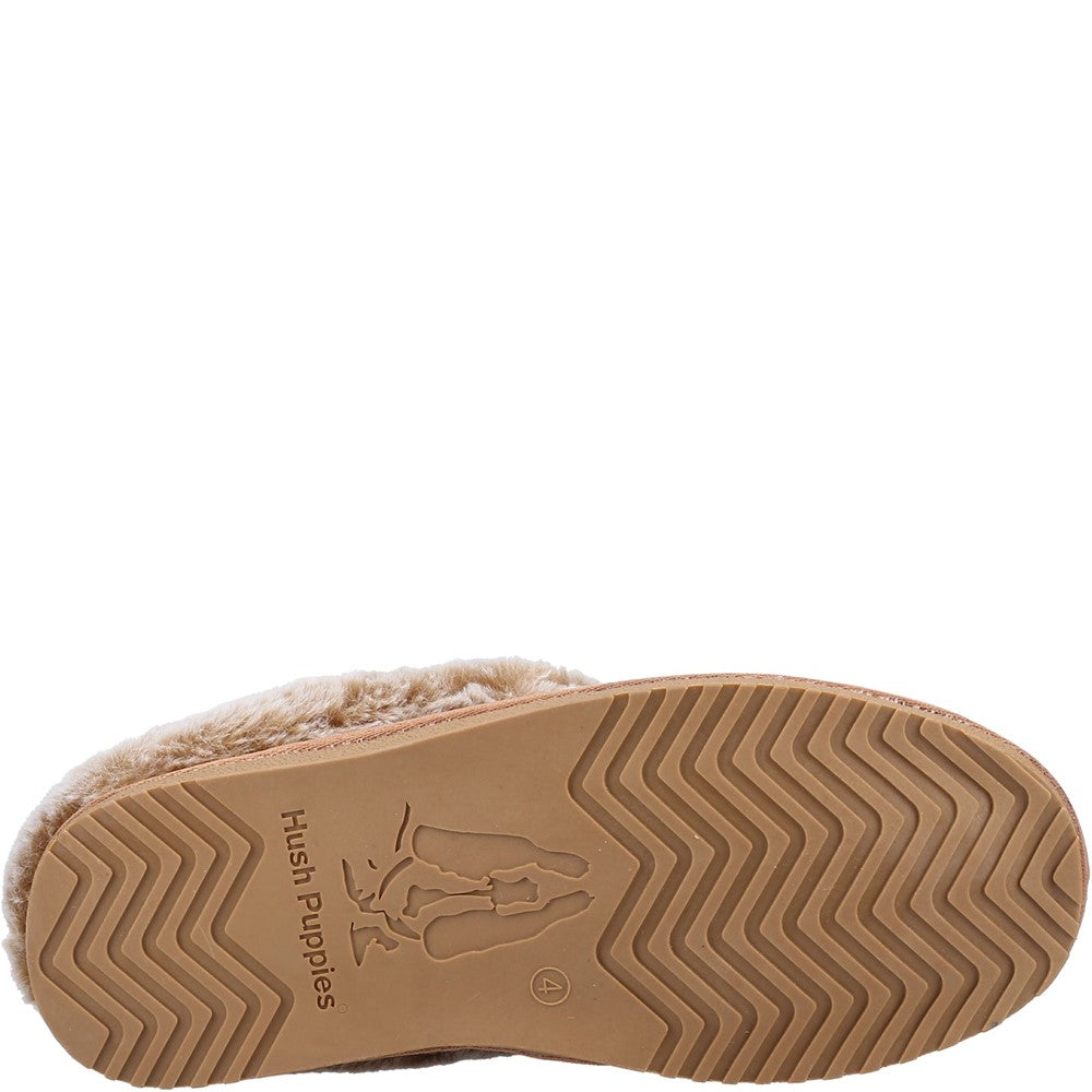 Classic Ladies Slippers Tan Hush Puppies Amara Slipper