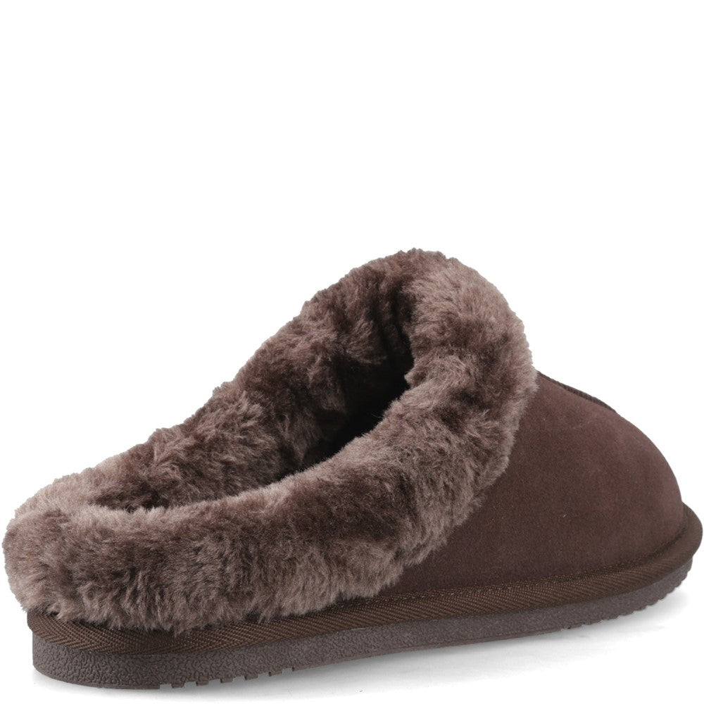 Classic Ladies Slippers Chocolate Hush Puppies Amara Slipper