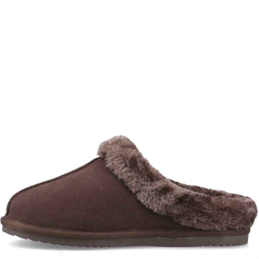 Classic Ladies Slippers Chocolate Hush Puppies Amara Slipper