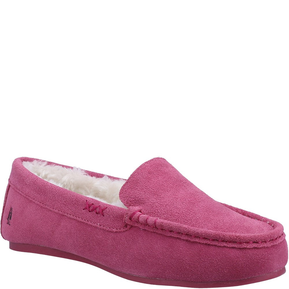 Classic Ladies Slippers Pink Hush Puppies Annie Mocassin Slipper