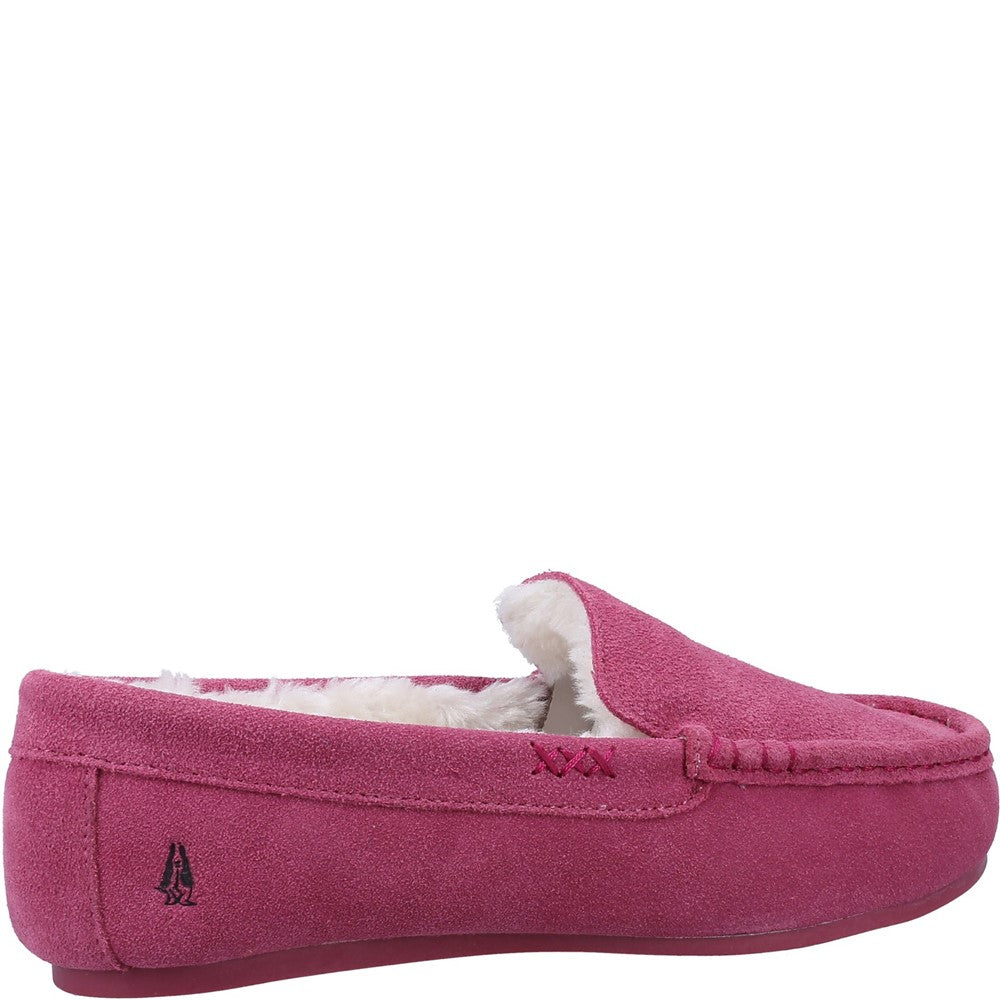 Classic Ladies Slippers Pink Hush Puppies Annie Mocassin Slipper