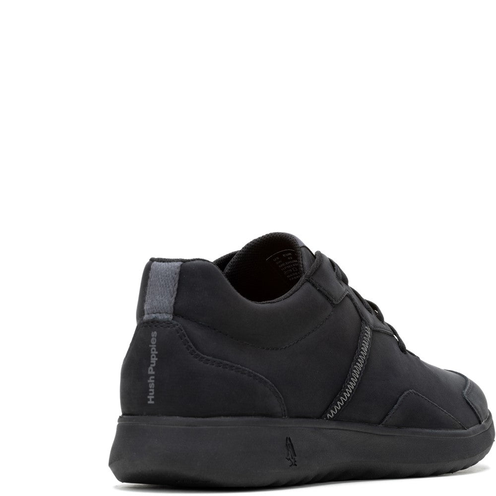 Mens Sports Black Hush Puppies The Good Trainer
