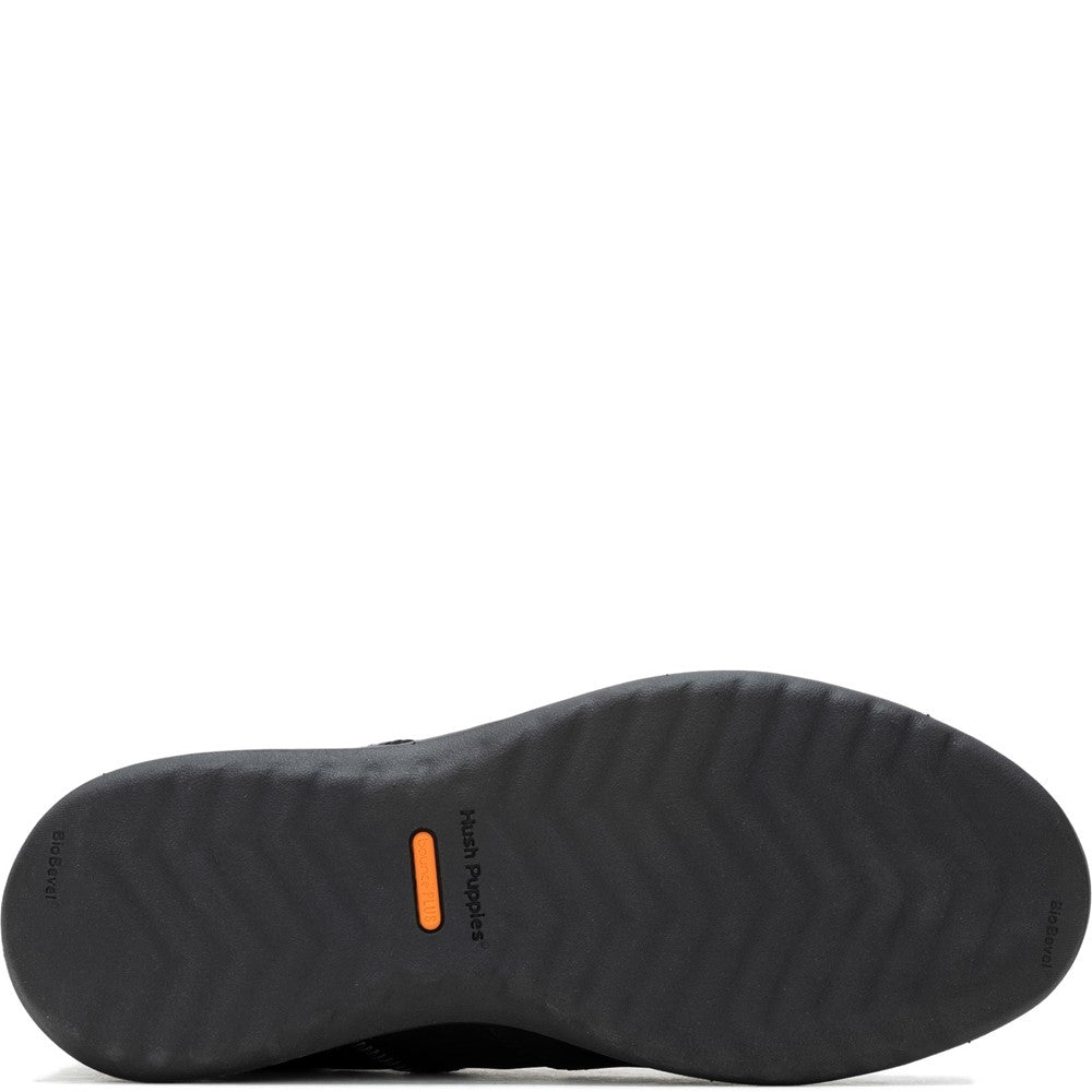 Mens Sports Black Hush Puppies The Good Trainer