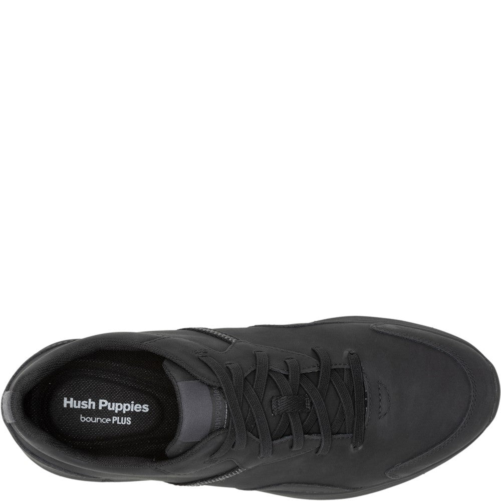 Mens Sports Black Hush Puppies The Good Trainer