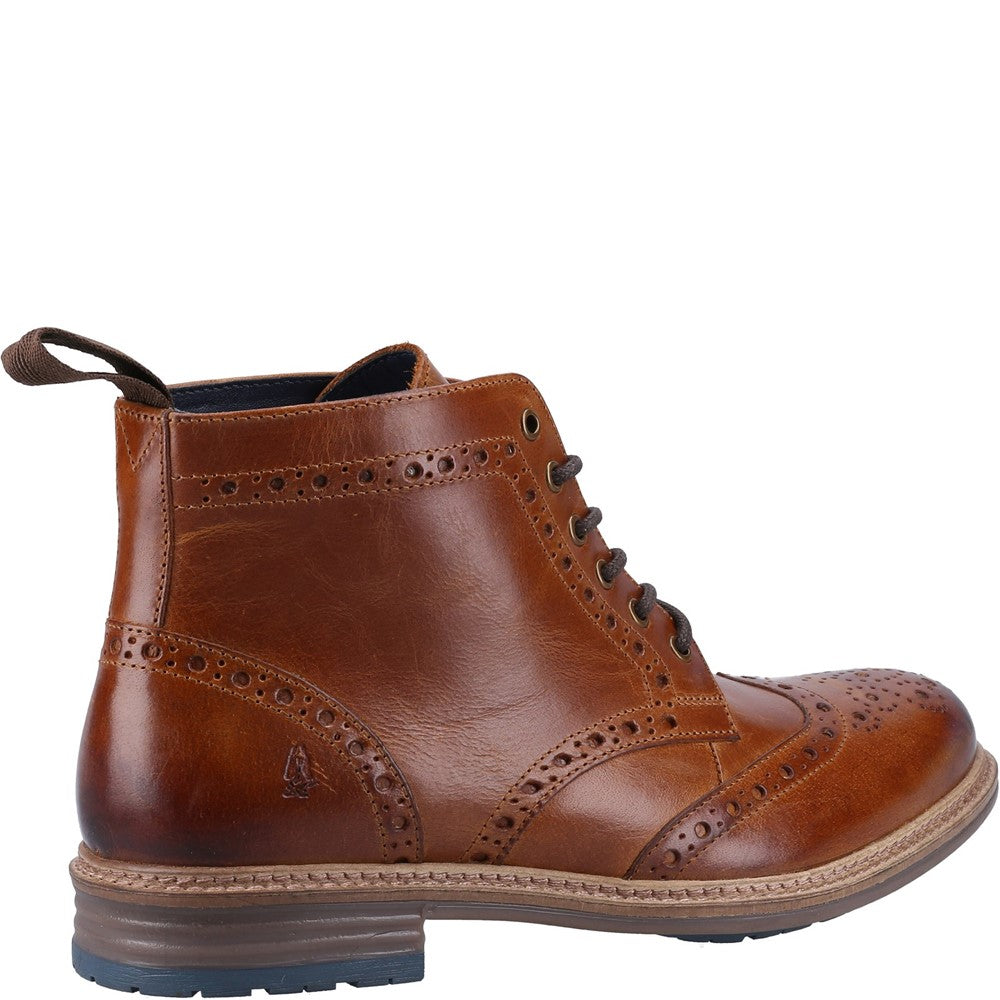Mens Boots Tan Hush Puppies Joshua Brogue Boot