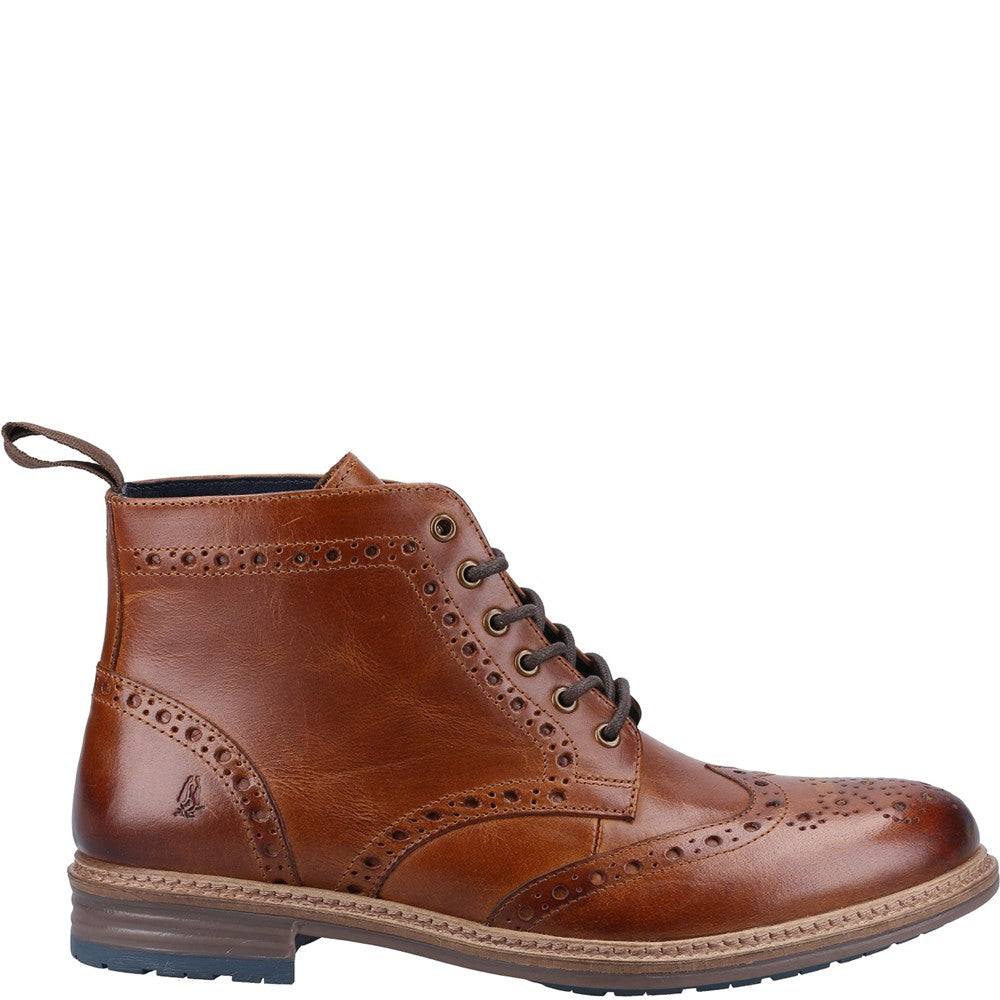 Mens Boots Tan Hush Puppies Joshua Brogue Boot