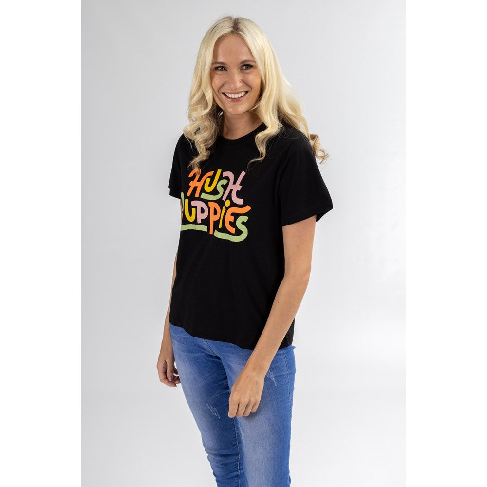 Tee Shirts Black Hush Puppies Hp Script Tee