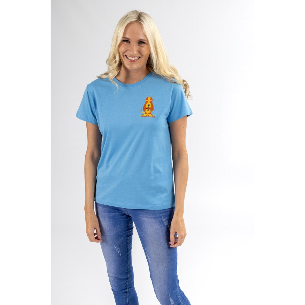 Tee Shirts Blue Hush Puppies Modern Basset Tee