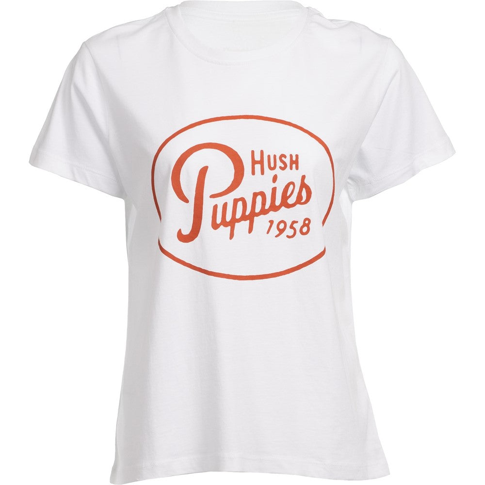 Tee Shirts White Hush Puppies Retro Script Tee