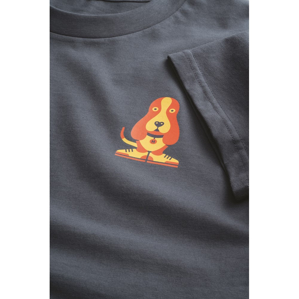 Tee Shirts Blue Hush Puppies Mens Modern Basset Tee