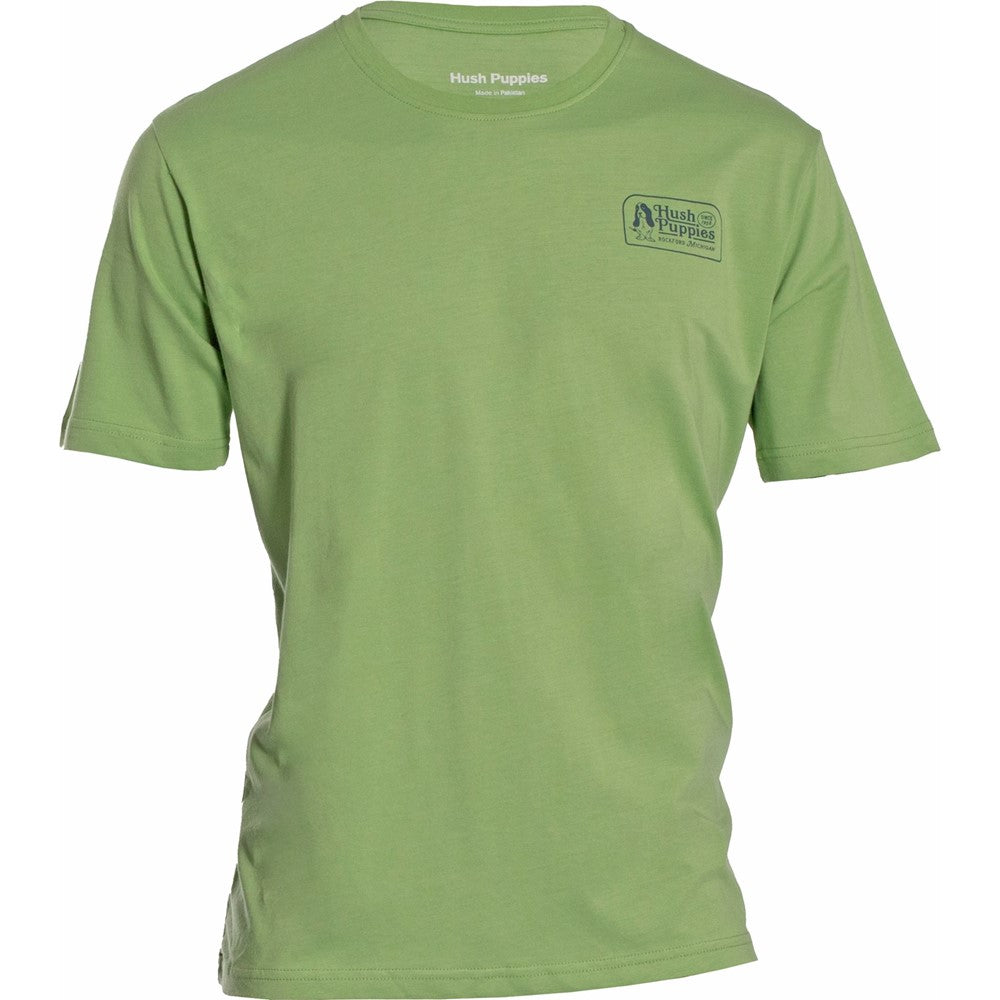 Tee Shirts Green Hush Puppies Mens Retro Basset Tee