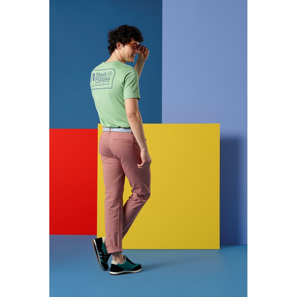Tee Shirts Green Hush Puppies Mens Retro Basset Tee
