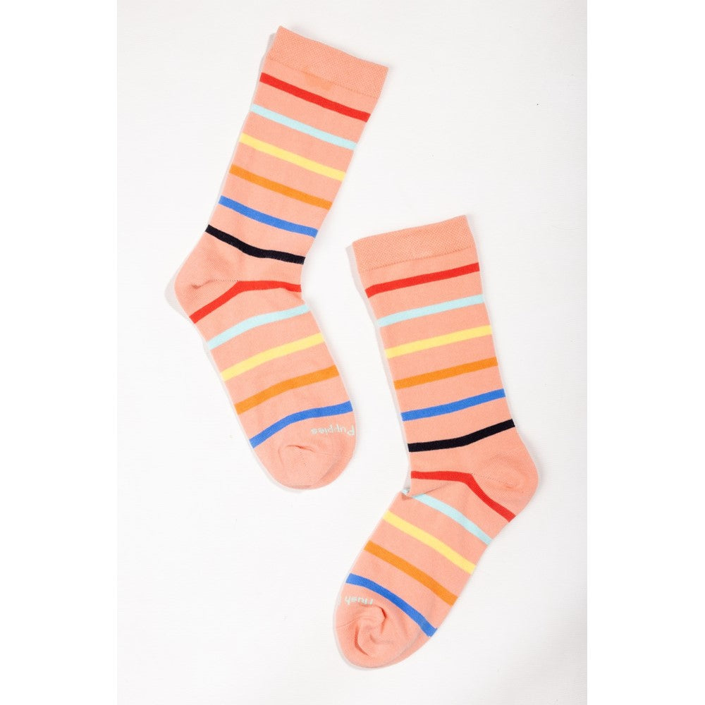 Socks Multicoloured Hush Puppies LADIES STRIPE 3PK 3-9