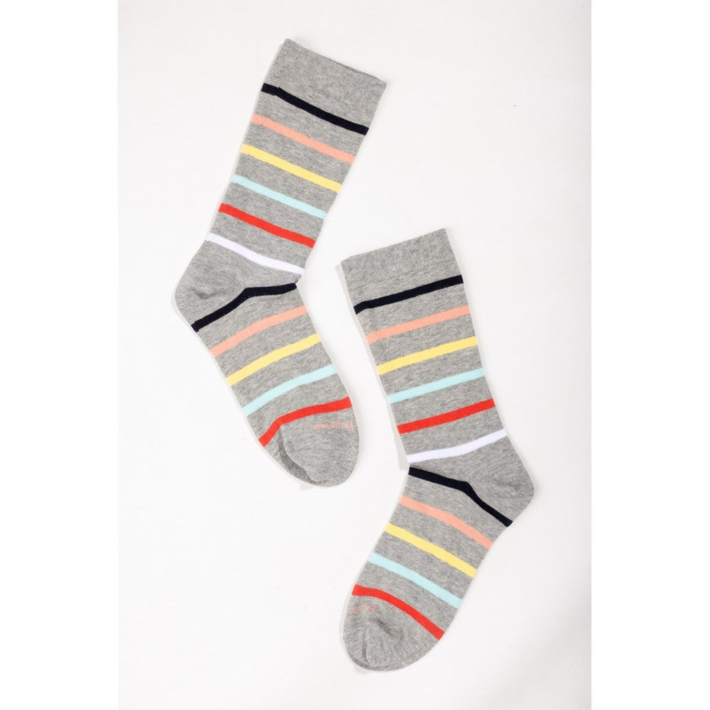 Socks Multicoloured Hush Puppies LADIES STRIPE 3PK 3-9