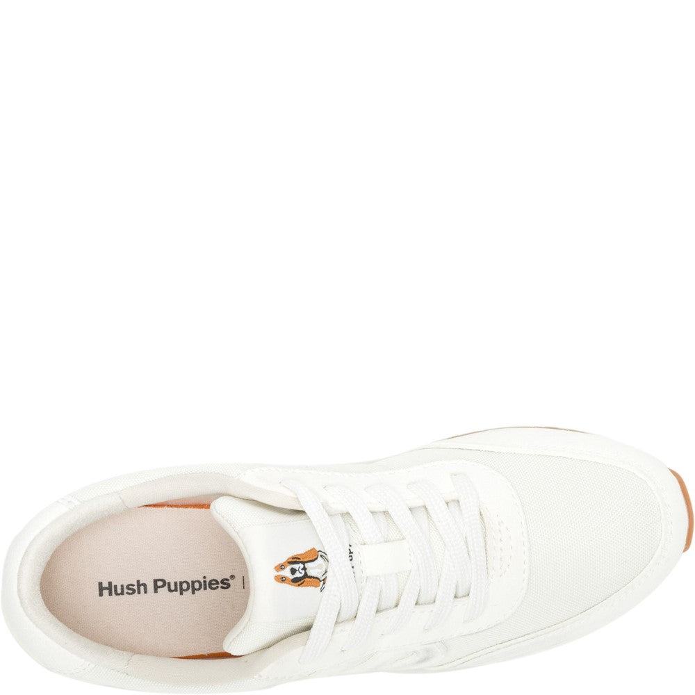 Ladies Sports Cream Hush Puppies Seventy8 Sneaker