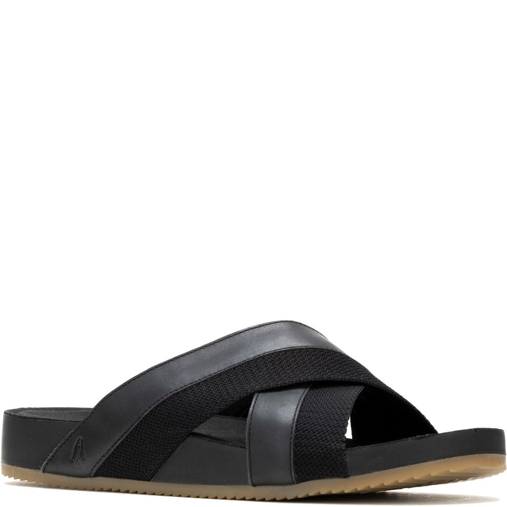 Sandal Mens Summer Black Hush Puppies Merritt Slide Sandal