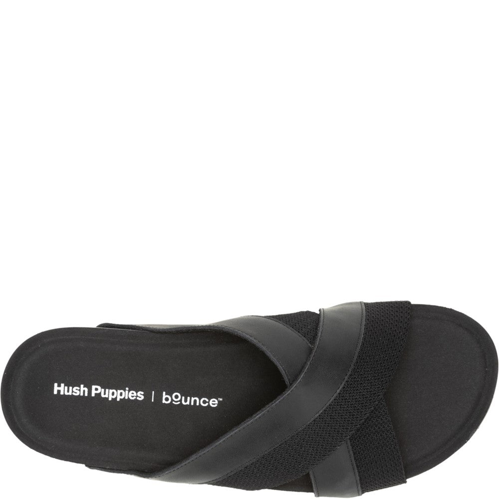 Sandal Mens Summer Black Hush Puppies Merritt Slide Sandal