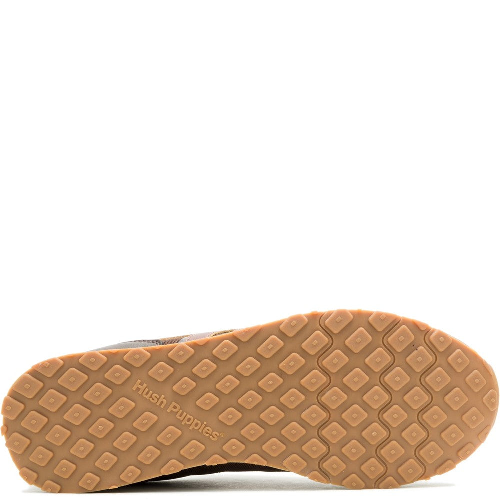 Mens Sports Brown Hush Puppies Seventy8 Sneaker