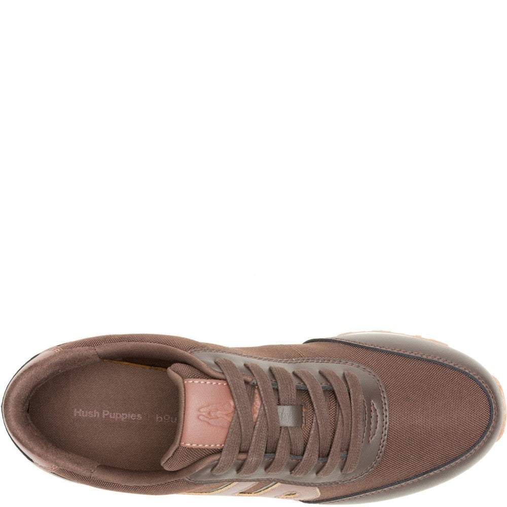 Mens Sports Brown Hush Puppies Seventy8 Sneaker