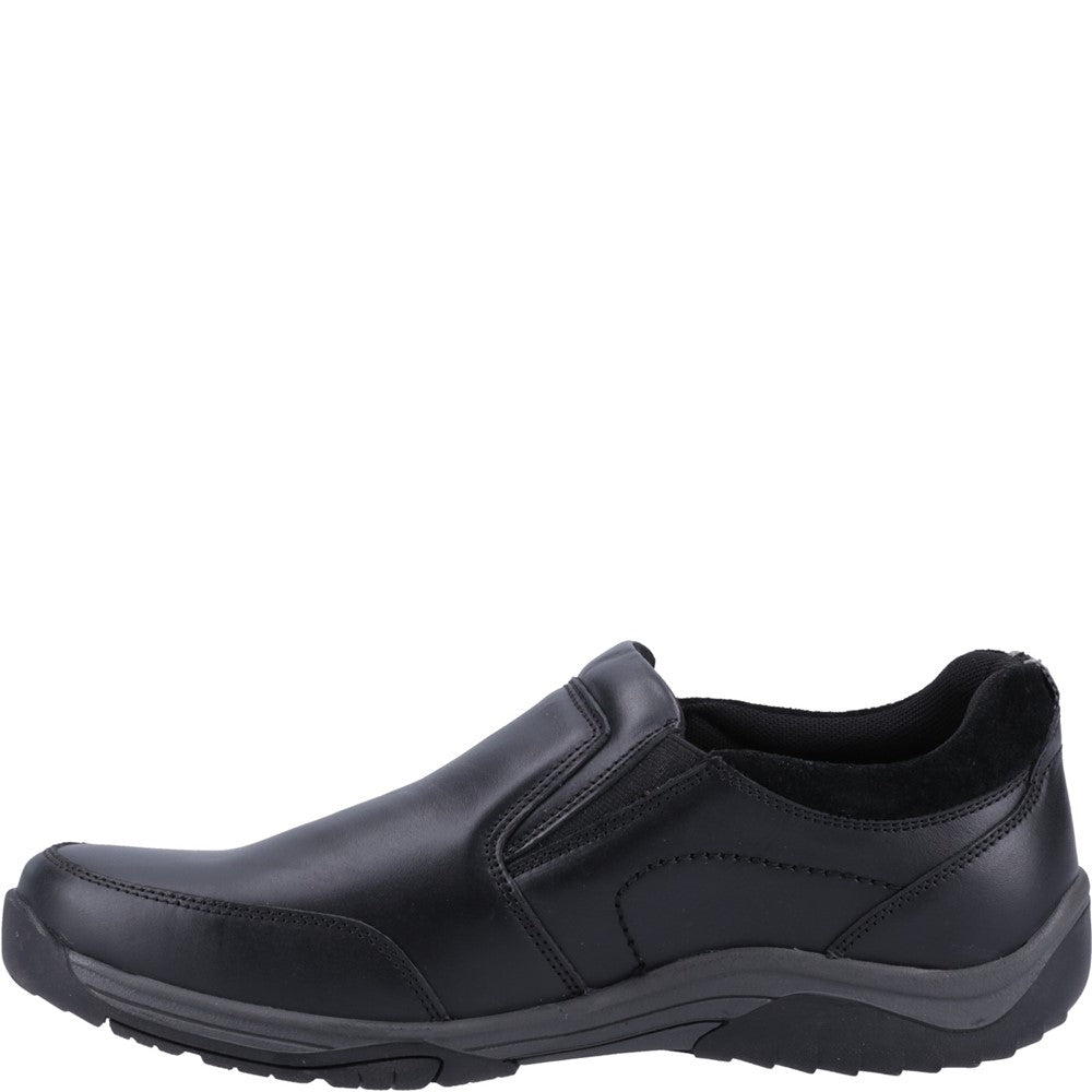 Mens Classic Slip On Shoes Black Hush Puppies Donald Slip On Shoe