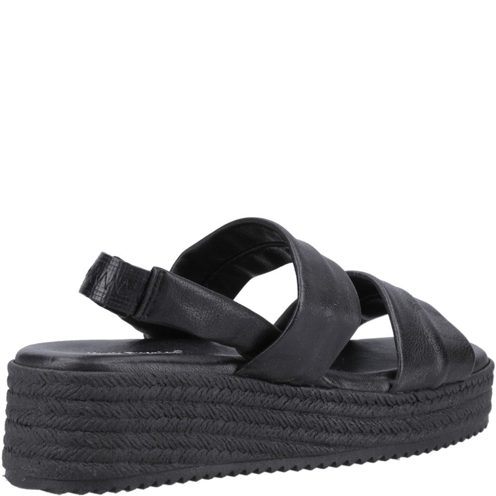 Sandal Ladies Summer Black Hush Puppies Rachel Platform Sandal