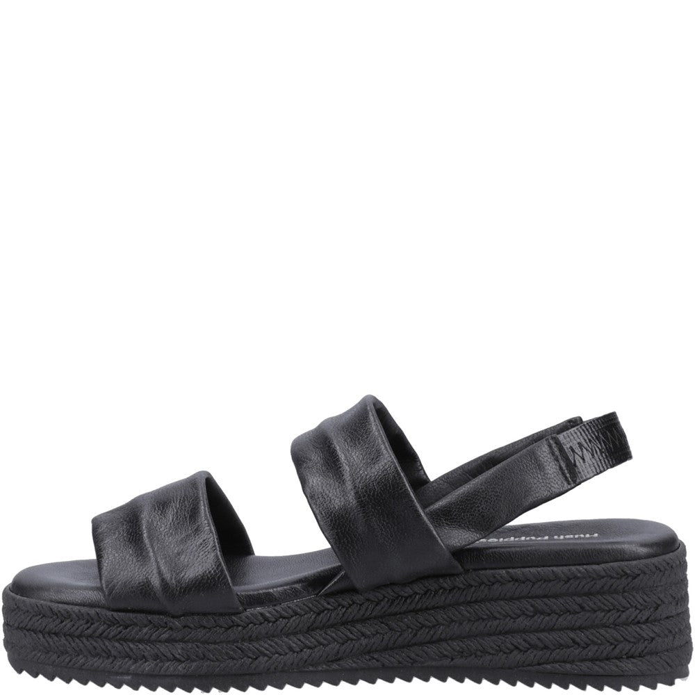 Sandal Ladies Summer Black Hush Puppies Rachel Platform Sandal