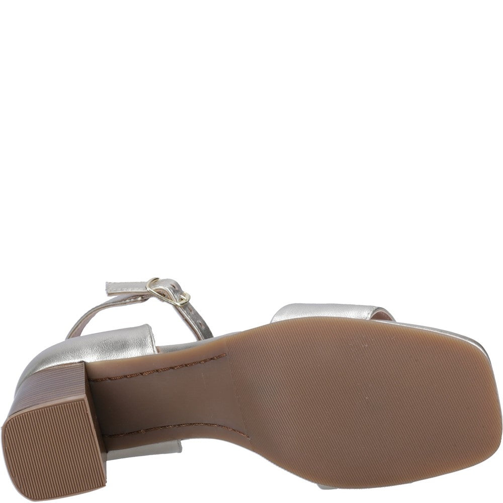 Ladies Heeled Sandals Gold Hush Puppies Kelsey Heeled Sandal