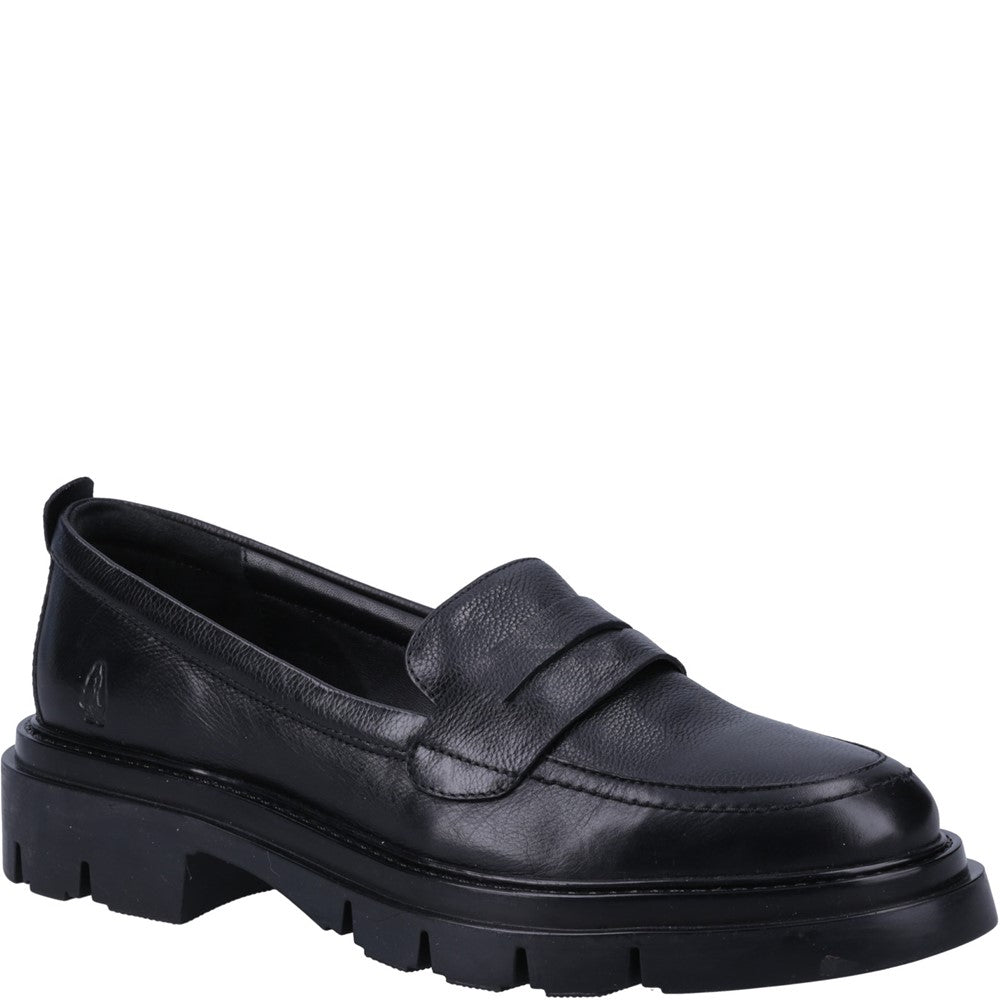 Slip On Ladies Shoes Black Hush Puppies Reece Loafer