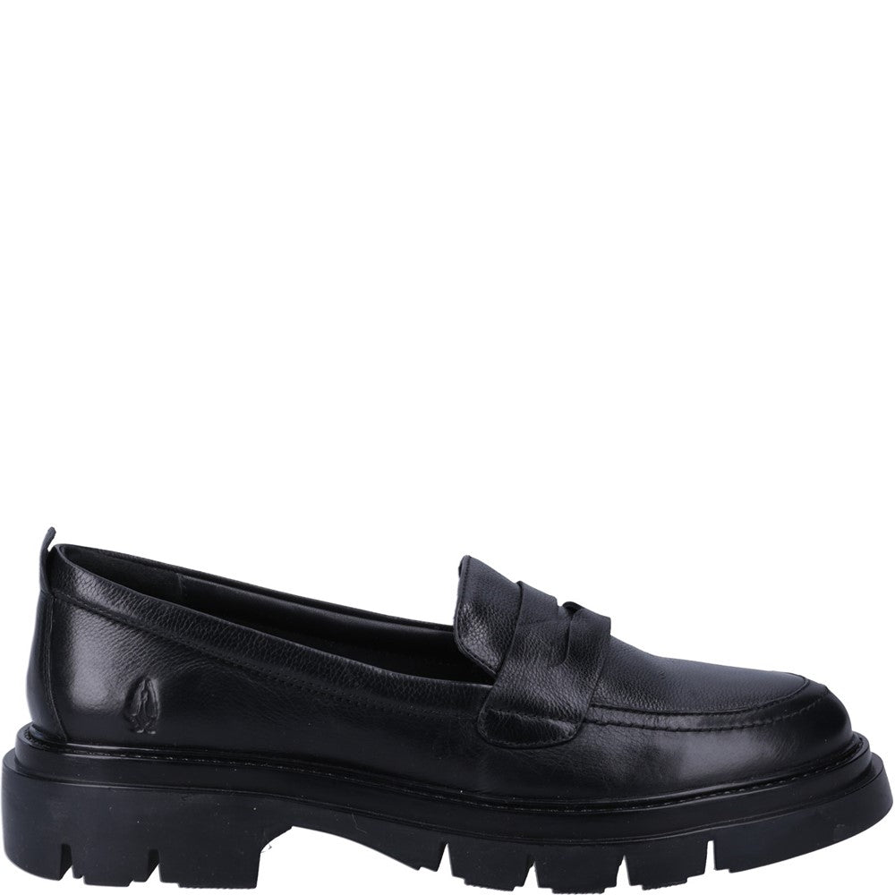 Slip On Ladies Shoes Black Hush Puppies Reece Loafer