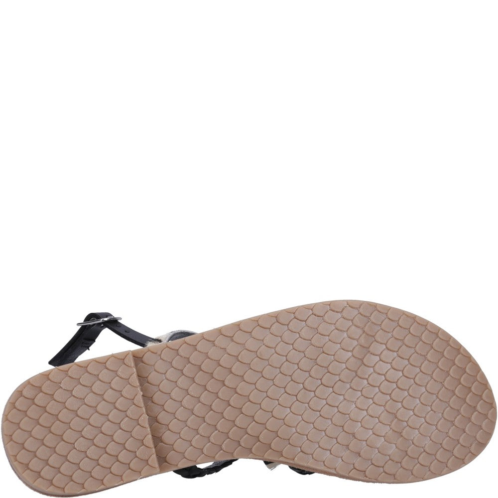 Sandal Ladies Summer Black Hush Puppies Amanda Strappy Sandal