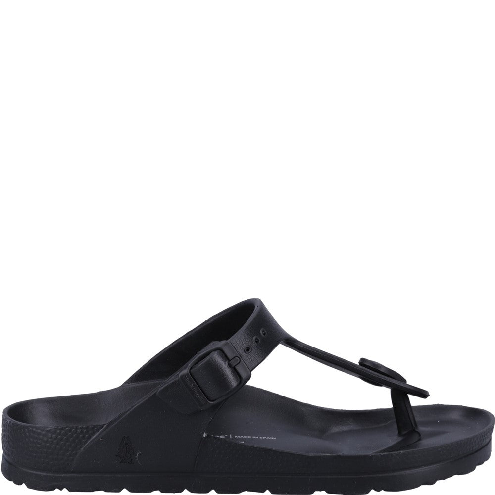 Sandal Ladies Summer Black Hush Puppies Lizzie Toepost Sandal