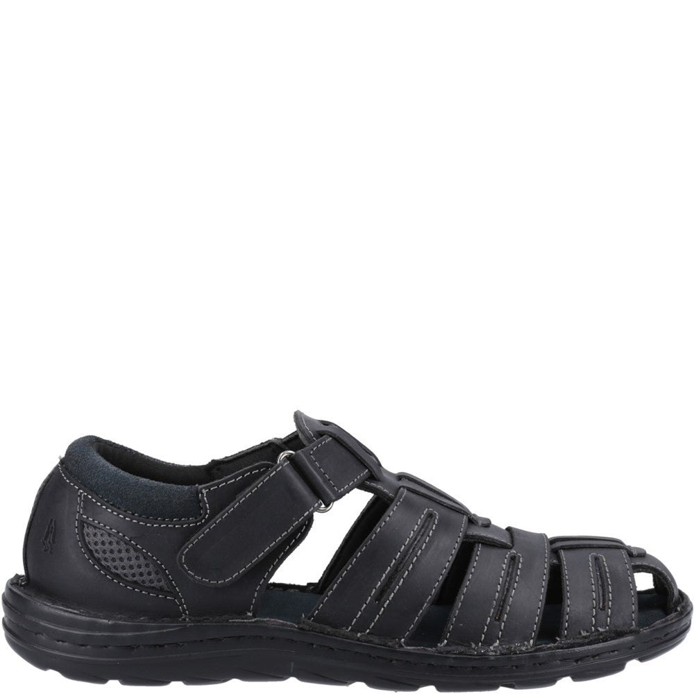 Sandal Mens Summer Black Hush Puppies Albert Fisherman Sandal