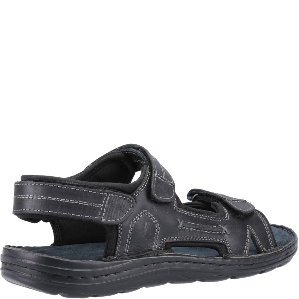 Sandal Mens Summer Black Hush Puppies Alistair Sandal