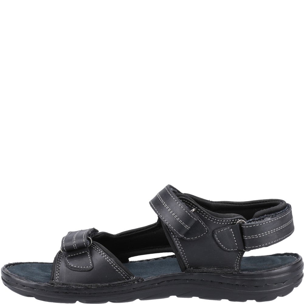 Sandal Mens Summer Black Hush Puppies Alistair Sandal