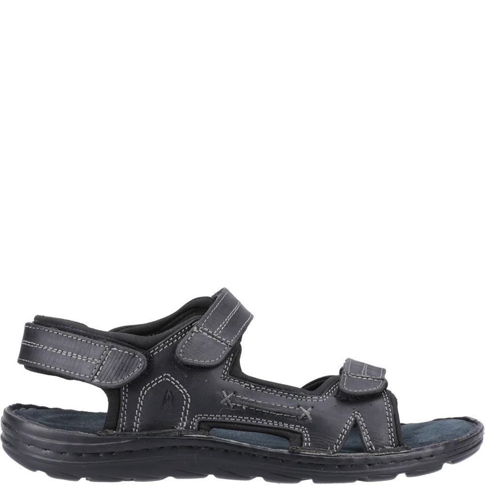 Sandal Mens Summer Black Hush Puppies Alistair Sandal