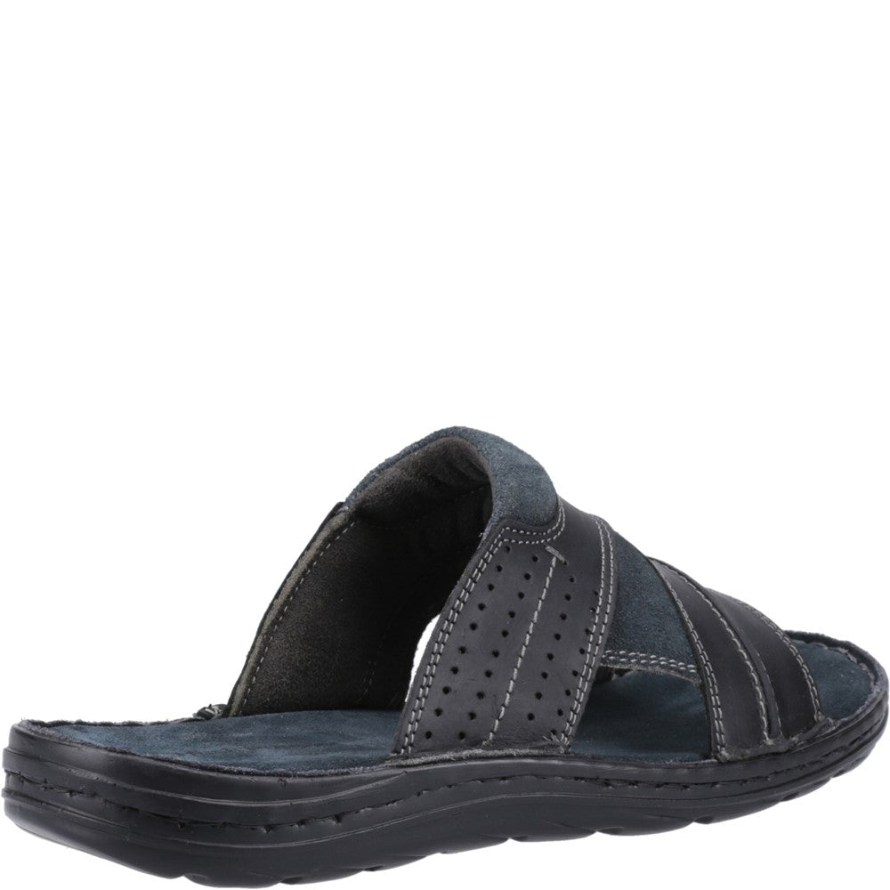 Sandal Mens Summer Black Hush Puppies Archer Mule Sandal